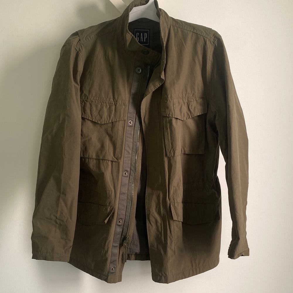 GAP Men's Olive Military Jacket EUC